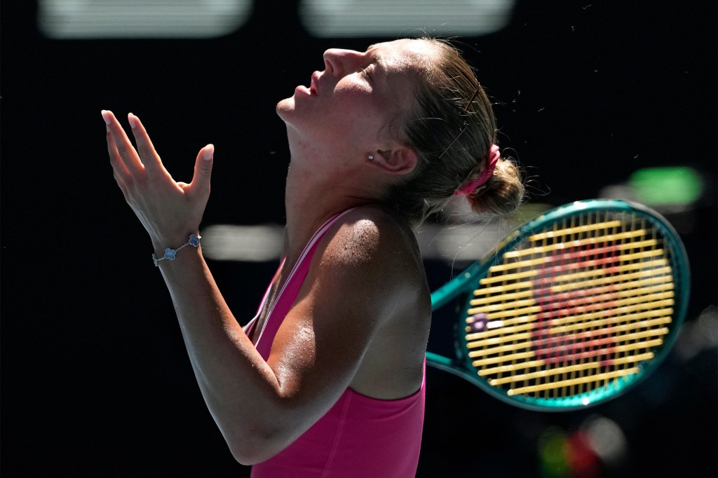 Marta Kostyuk won the second set against Coco Gauff in their Australian Open quarterfinal match.