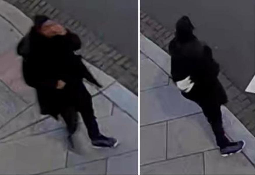 A man in a black coat, the suspect involved in the carjacking shooting that left Ex-Trump official among multiple shot in DC.