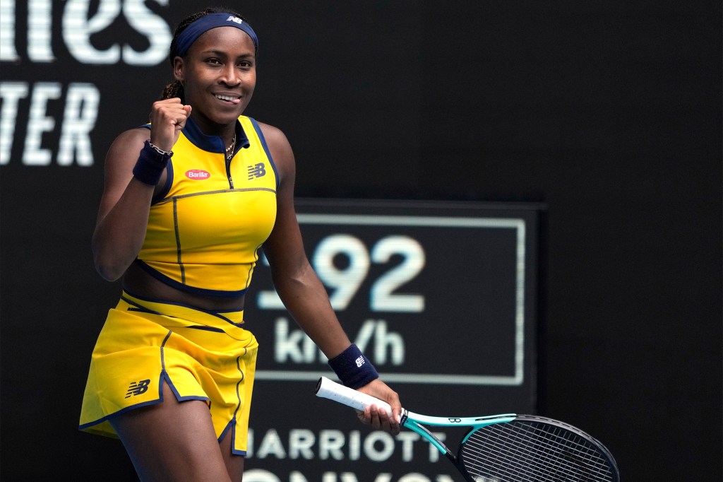 Coco Gauff swept her third-round match at the Australian Open.