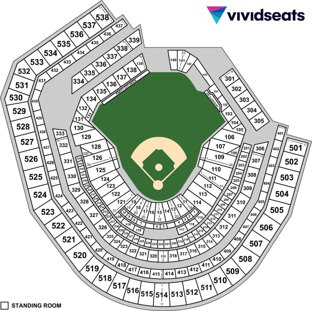 A map of Flushing, NY's Citi Field.