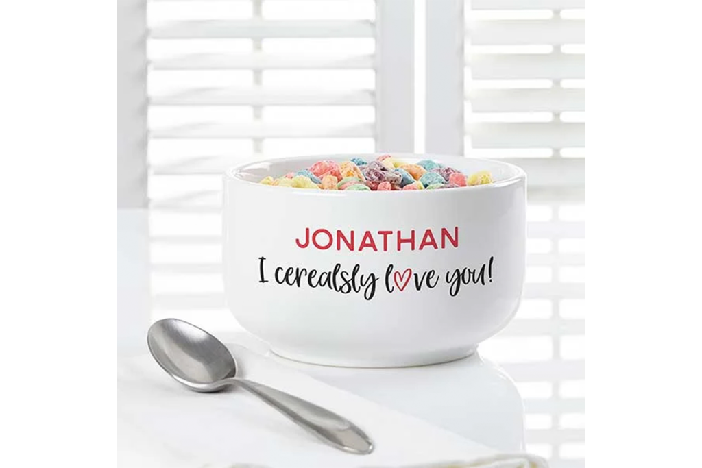 "I Cerealsly Love You" Personalized 14-Ounce Romantic Cereal Bowl