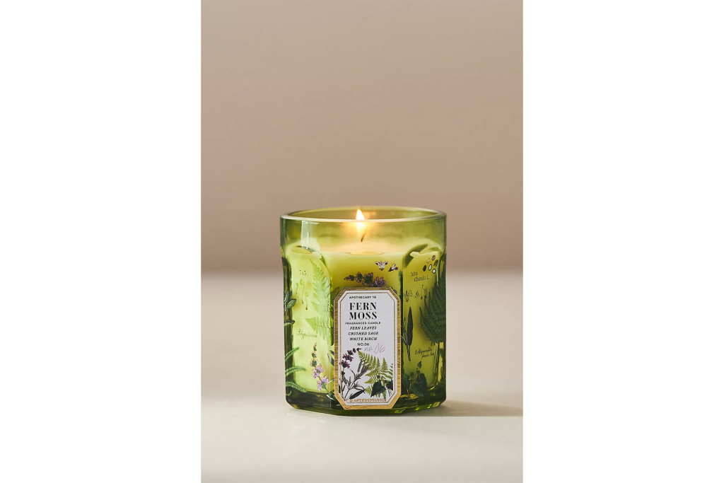 Apothecary 18 by Anthropologie Fresh Fern Moss Glass Candle