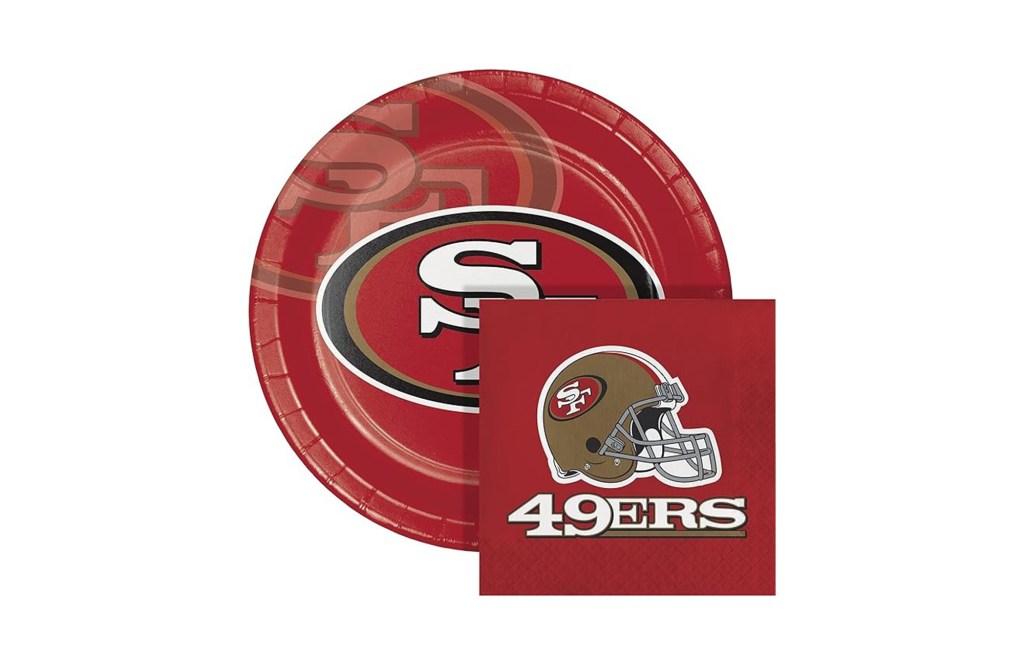 Trendware San Francisco 49ers Paper Plate and Napkin Party Kit, Serves 16