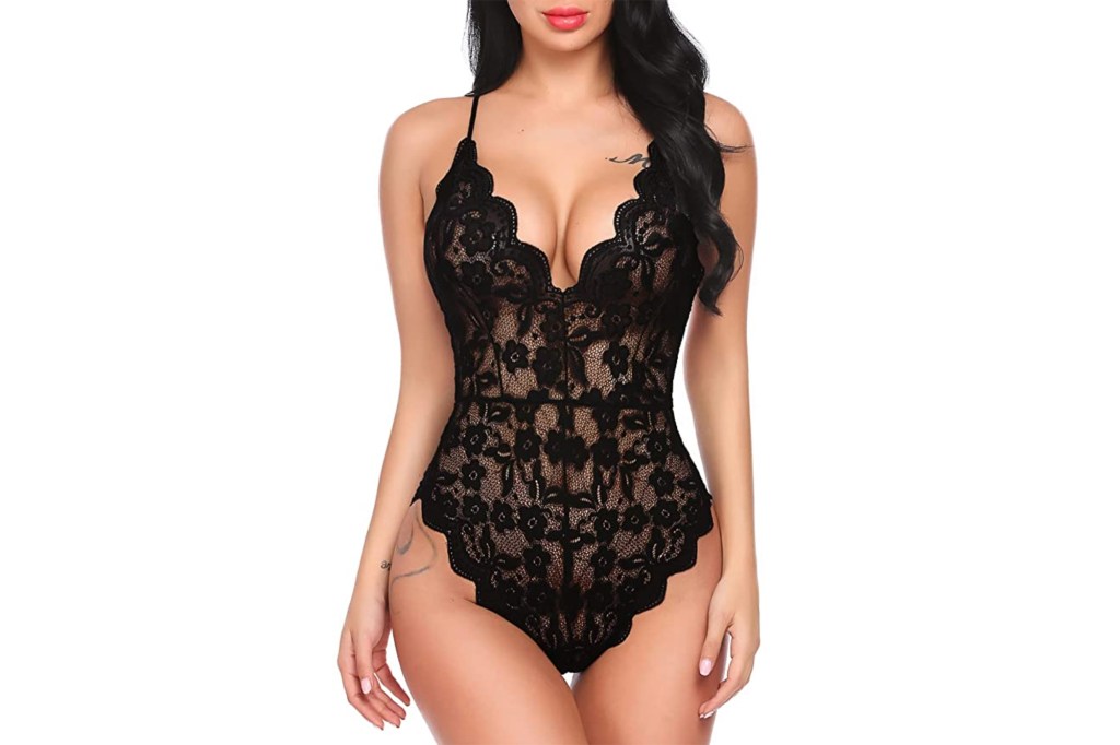 Avidlove Deep-V Teddy Lingerie Bodysuit