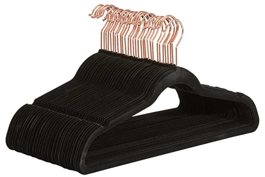 Amazon Basics Slim Velvet Non-Slip Hangers (30-Pack)