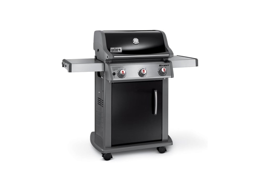 A black and silver barbecue