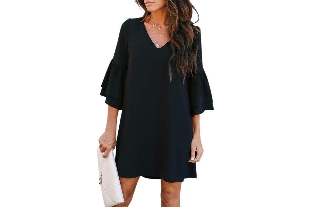 BELONGSCI Summer Dress Sweet & Cute V-Neck Shift Dress