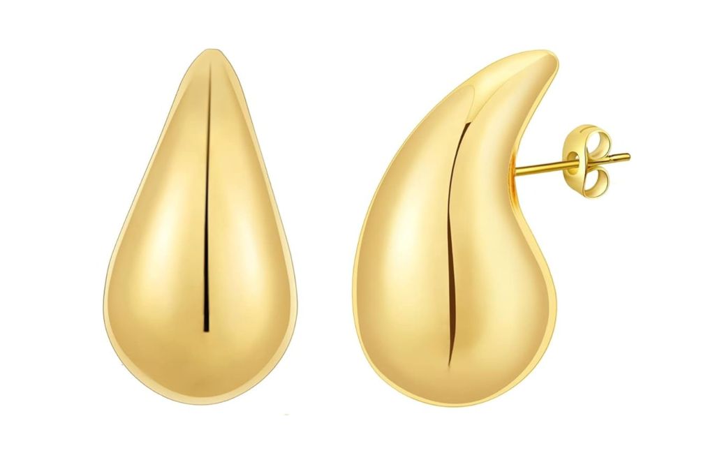 Gold plated earrings.