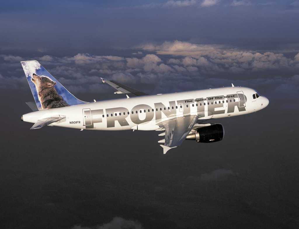 Frontier Airlines airplane.