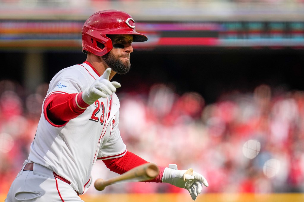 Nick Martini hit two homers as the Reds' designated hitter on Opening Day.