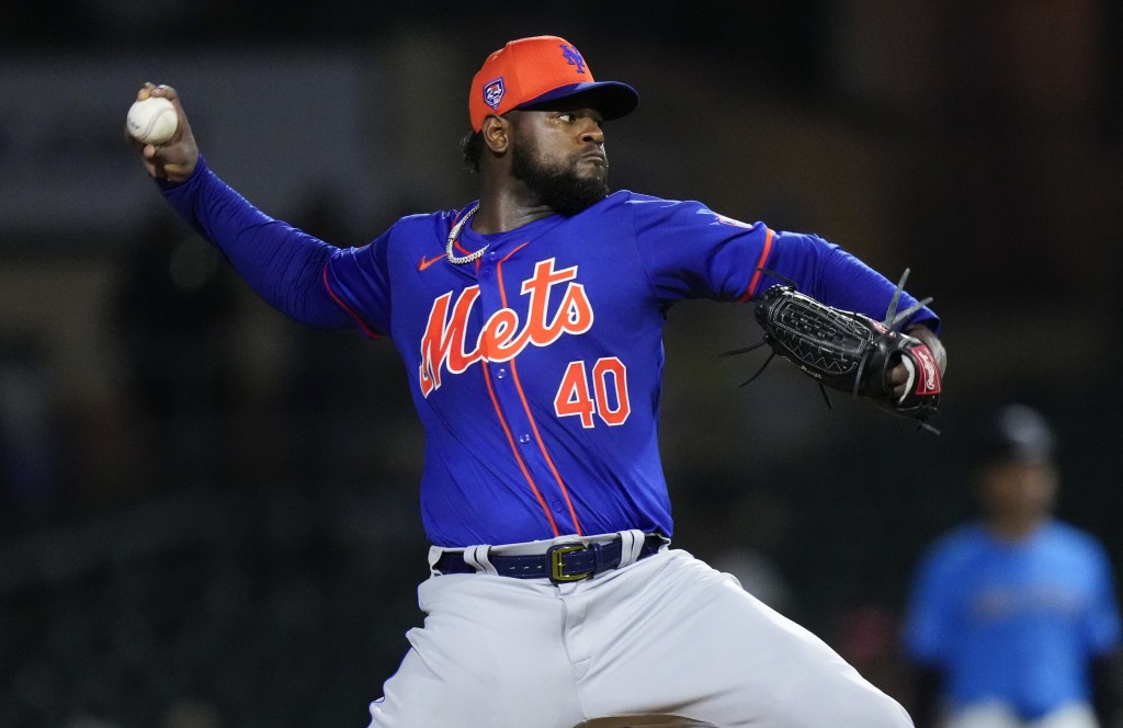 Luis Severino, throwing a pitch during a Mets' exhibition game against the Marlins last week, threw 85 pitches in a minor league game on Tuesday.