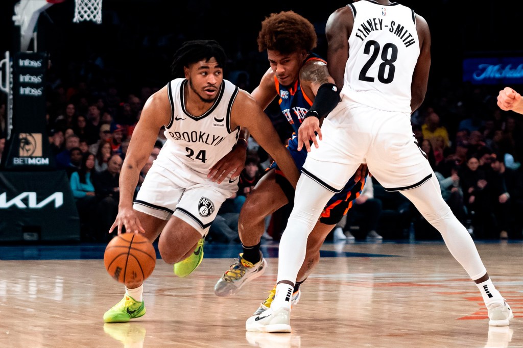 Cam Thomas and the Nets struggled in the fourth quarter of their loss to the Knicks on Saturday.