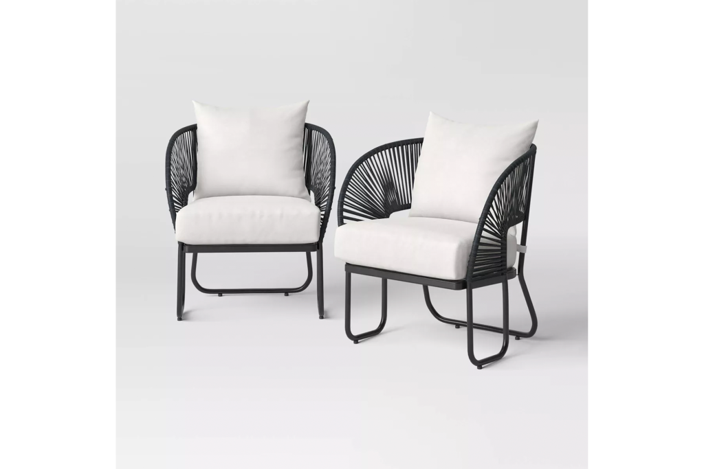 Threshold 2-Piece Mackworth Outdoor Patio Chairs (2-Pack)