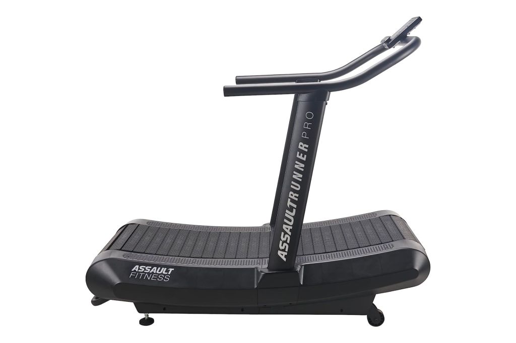 Treadmill with curved belt.