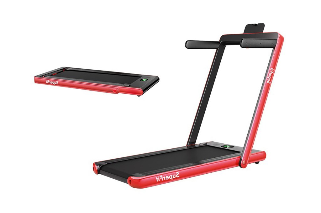 treadmill in black and red