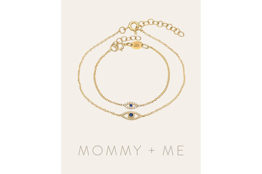 Diamond & Sapphire Evil Eye Bracelets - Mommy + Me 