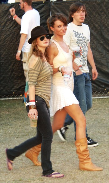 Drew Barrymore and Cameron Diaz attend Coachella Valley Music & Arts Festival