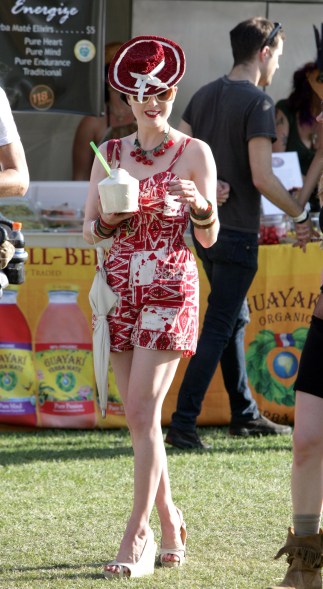 Dita Von Teese attends Coachella Valley Music & Arts Festival