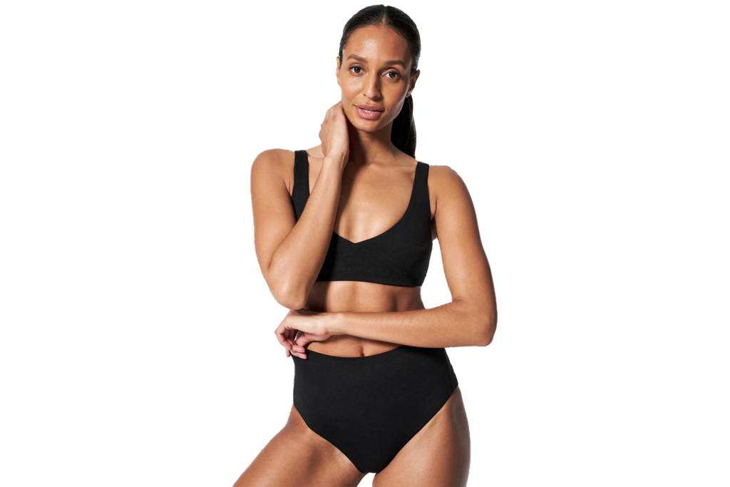 Spanx Pique Shaping High Rise Swim Bottom