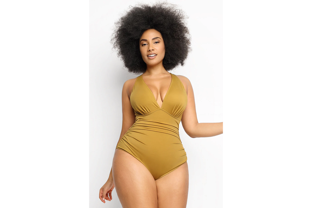 Shapellx Smart Sculpt Plunge Cutout Swimsuit