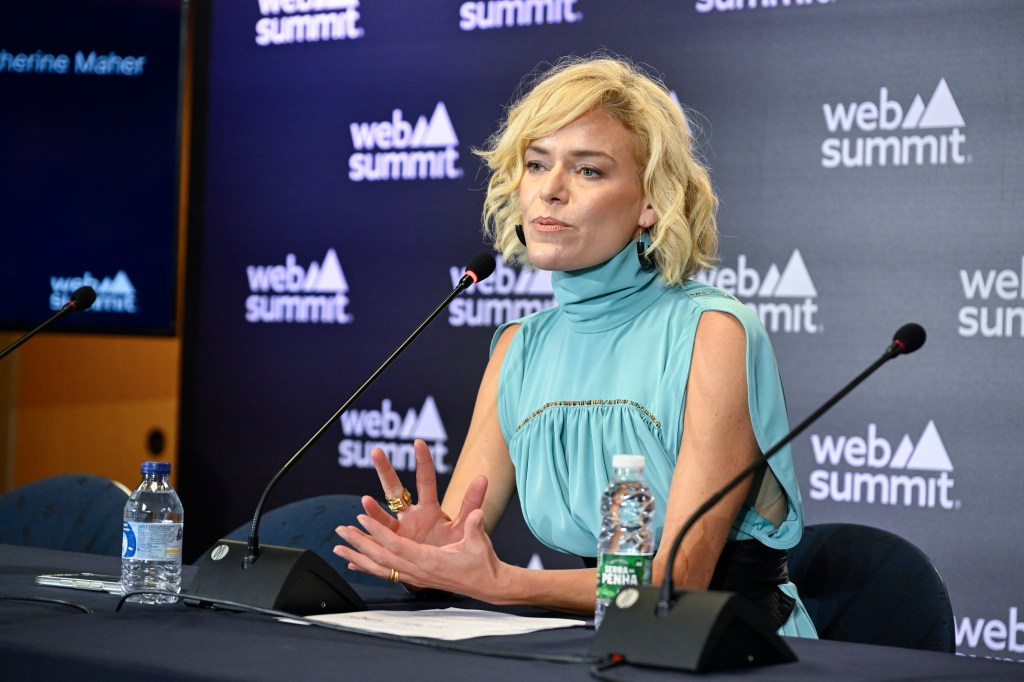 Newly appointed Web Summit CEO Katherine Maher during her first press conference