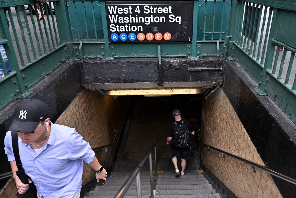 Entrance to the West 4th Street station.