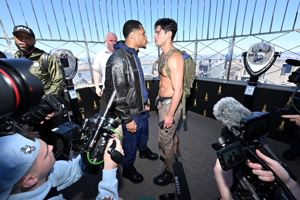 Devin Haney and Ryan Garcia face-off at The Empire State Building