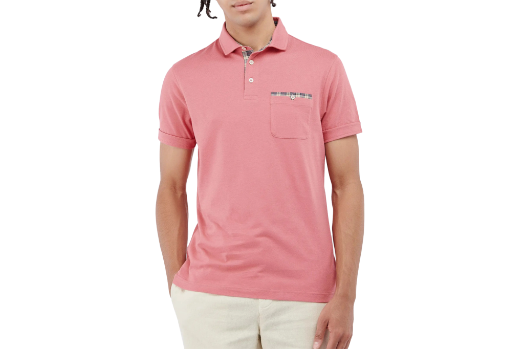 Barbour Corpatch Polo Shirt, salmon