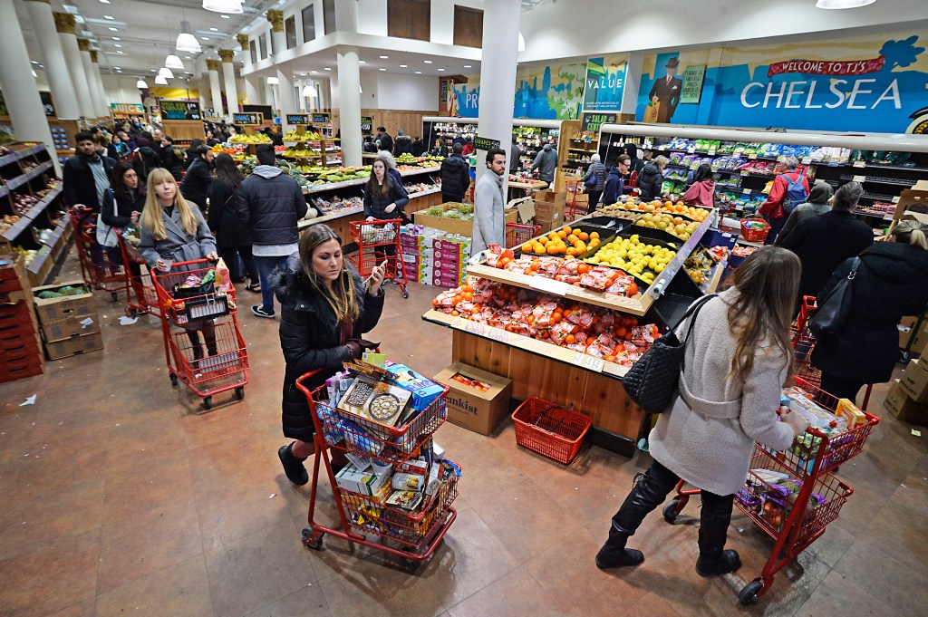 Corona Virus panic shopping at Trader Joe's.