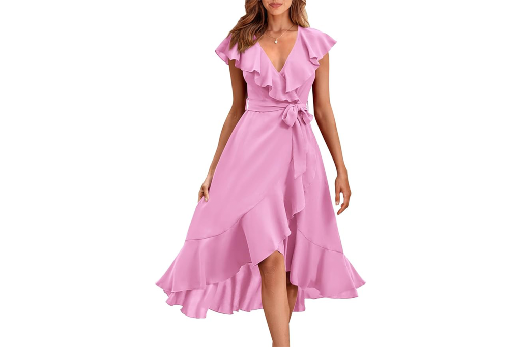 PRETTYGARDEN Midi Wrap Dress