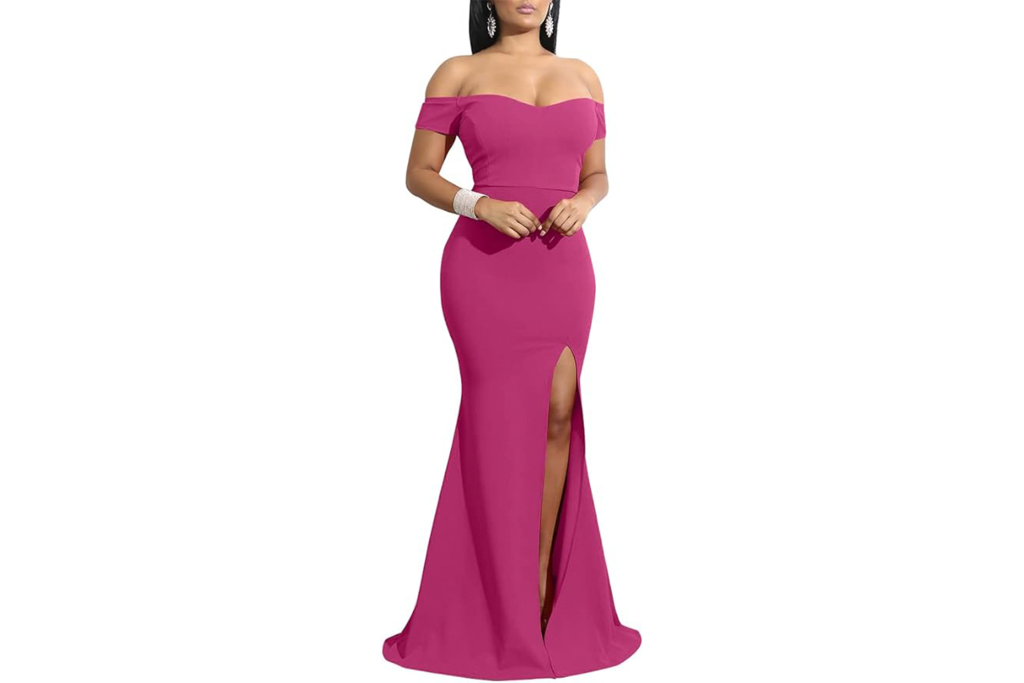 YMDUCH Off-Shoulder Formal Gown