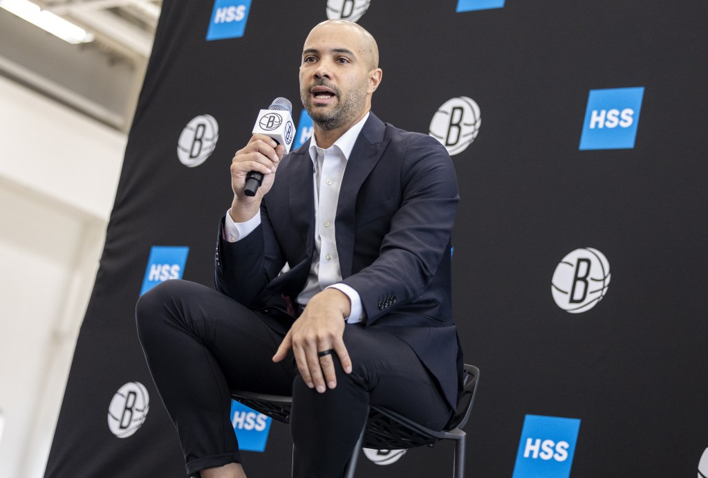 Jordi Fernandez talks to the media during his introductory press conference.