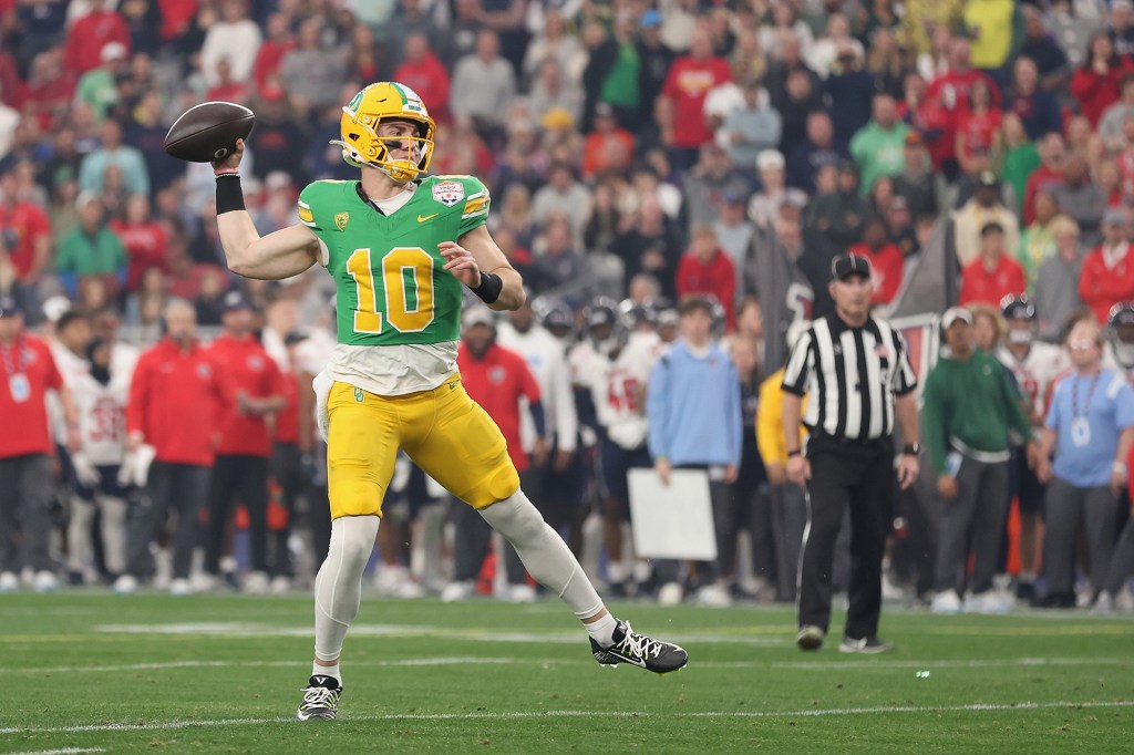 Oregon quarterback Bo Nix was selected in the first round by the Broncos.