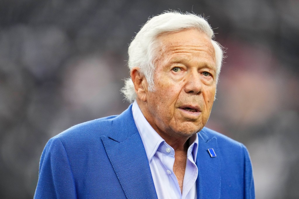 New England Patriots owner Robert Kraft at AT&T Stadium on October 1, 2023 in Arlington, Texas.