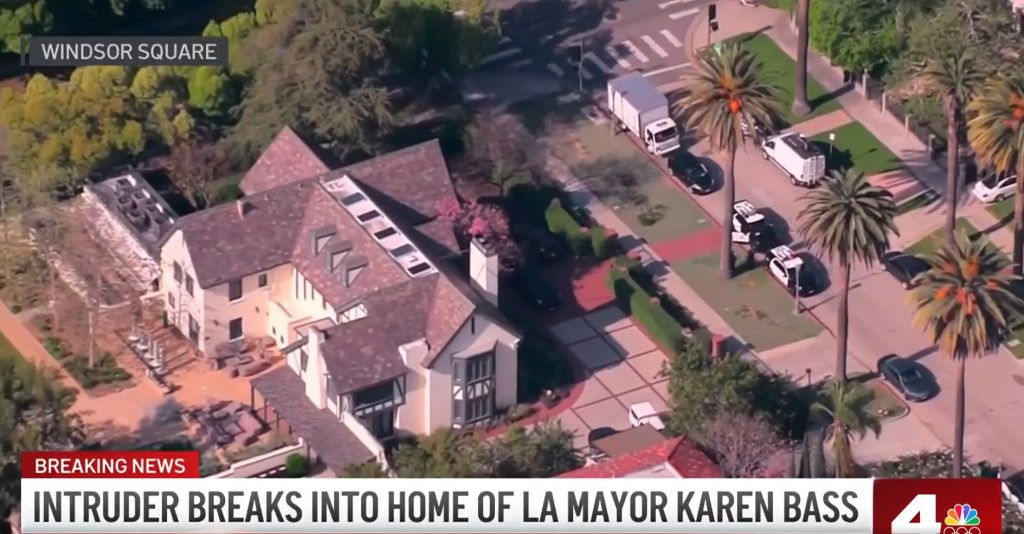 A suspect broke into Los Angeles Mayor Karen Bass' official residence early Sunday morning.