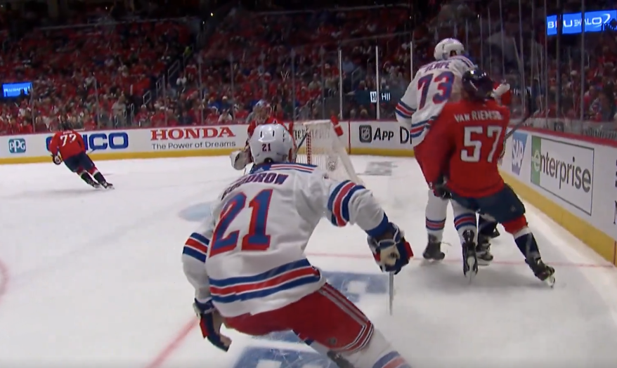 Matt Rempe laid a big hit in Game 3 vs. the Capitals.