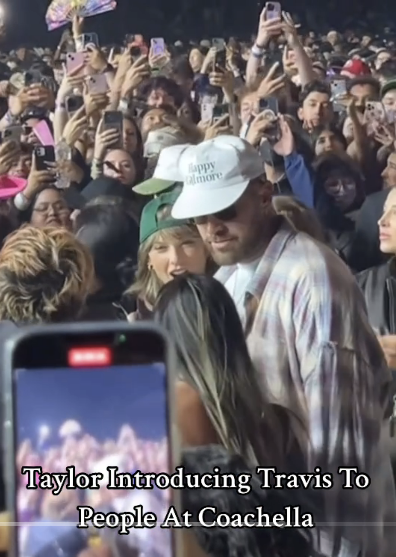 Taylor Swift and Travis Kelce in the crowd at Coachella