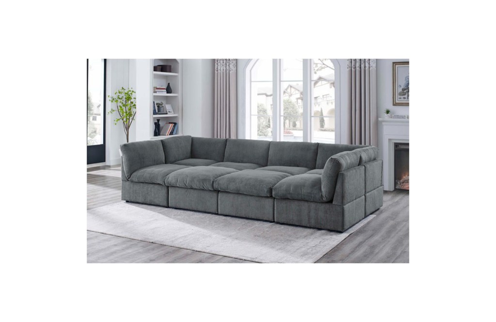 Arvill 8 - Piece Corduroy Sectional