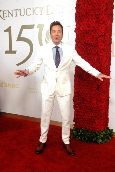 Jimmy Fallon poses on the 150th Kentucky Derby