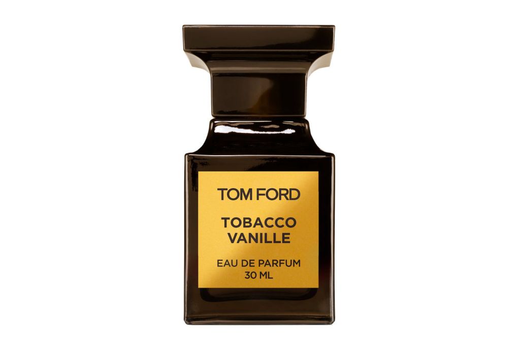 a bottle of Tom Ford Tobacco Vanille perfume.