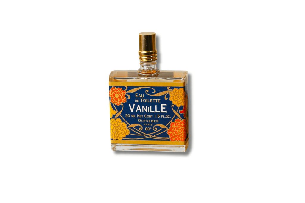 A bottle of vanilla perfume.