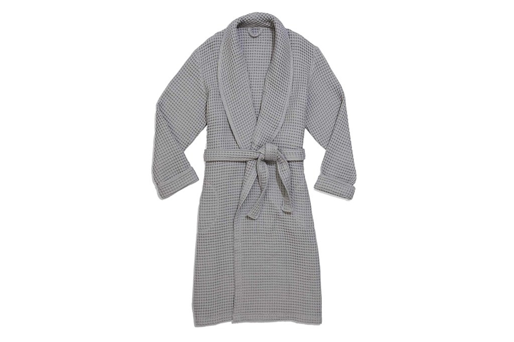 Brooklinen Waffle Robe in Gray