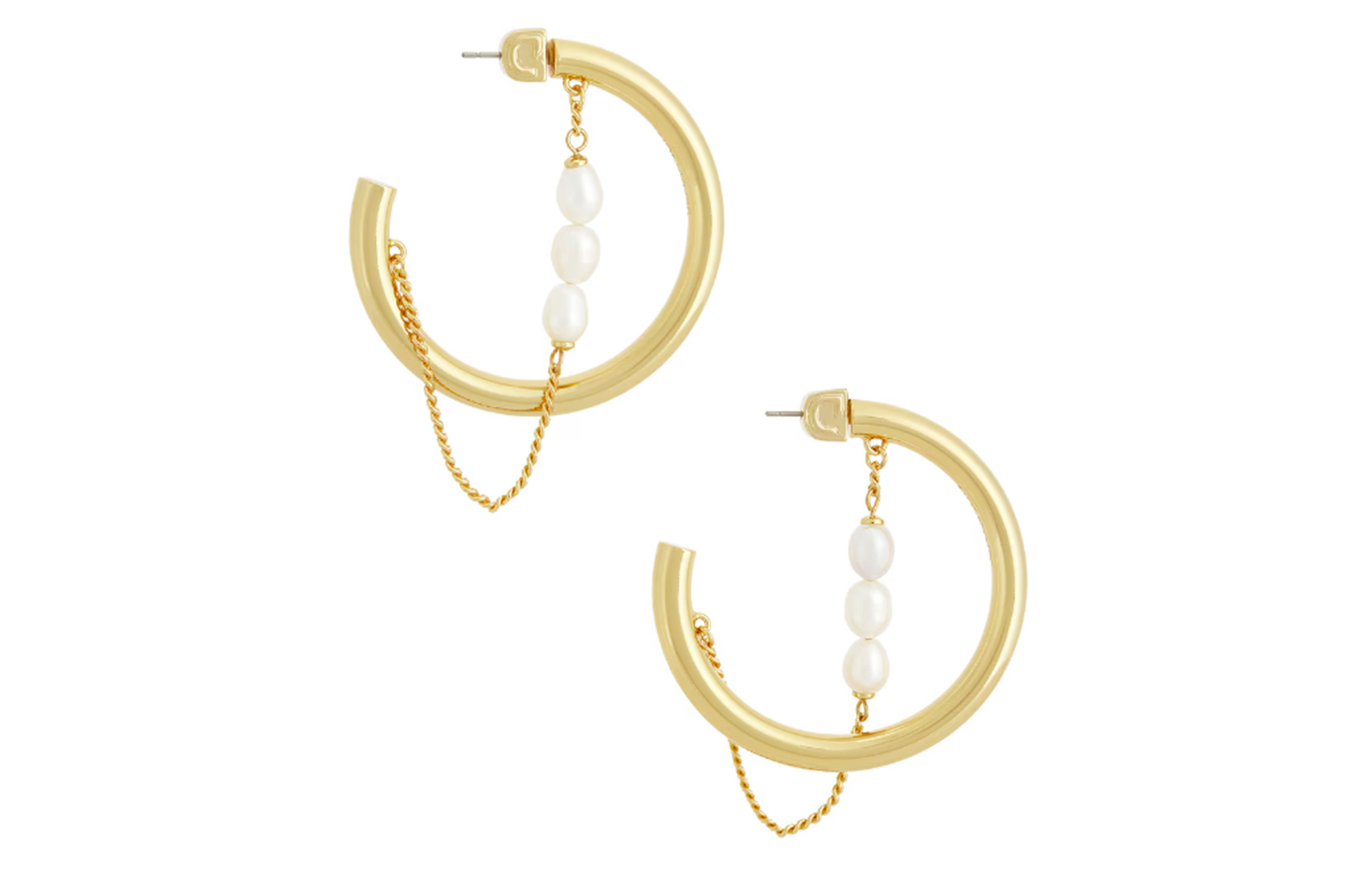 Pearl Hoop Earrings