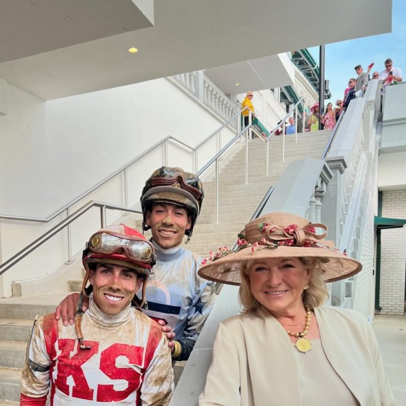 TRACK STARS: Martha Stewart appreciates Derby dudes in Kentucky.