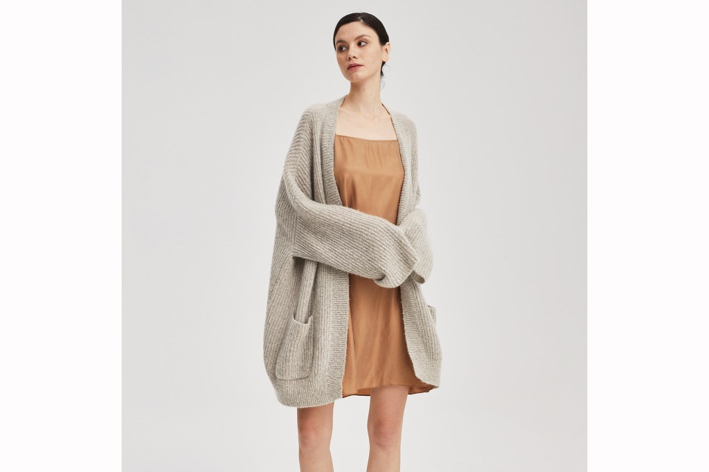 Nap Loungewear Plush Cashmere Rib-Knit Cardigan