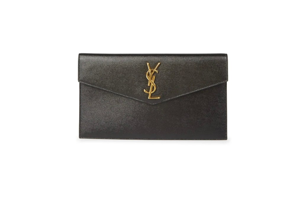 Saint Laurent Uptown Leather Clutch