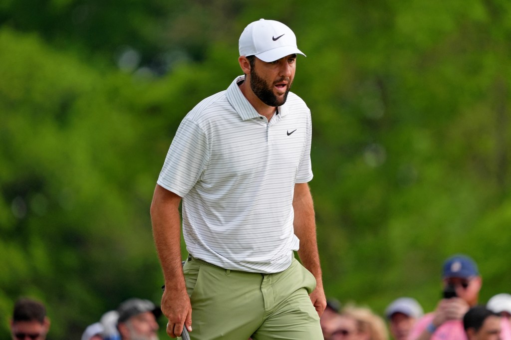 Scottie Scheffler during first round of PGA Championship.