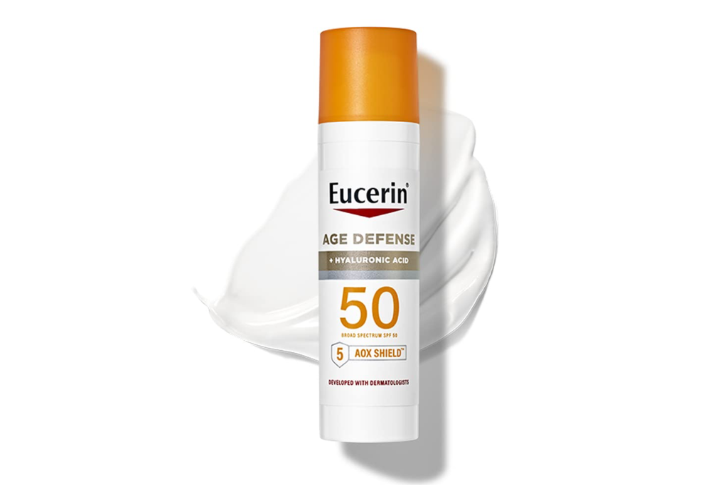 Eucerin Age Defense + Hyaluronic Acid Sunscreen Lotion for Face SPF 50