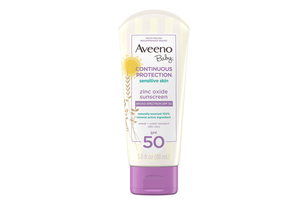 Aveeno Baby Continuous Protection Sensitive Skin Zinc Oxide Sunscreen SPF 50