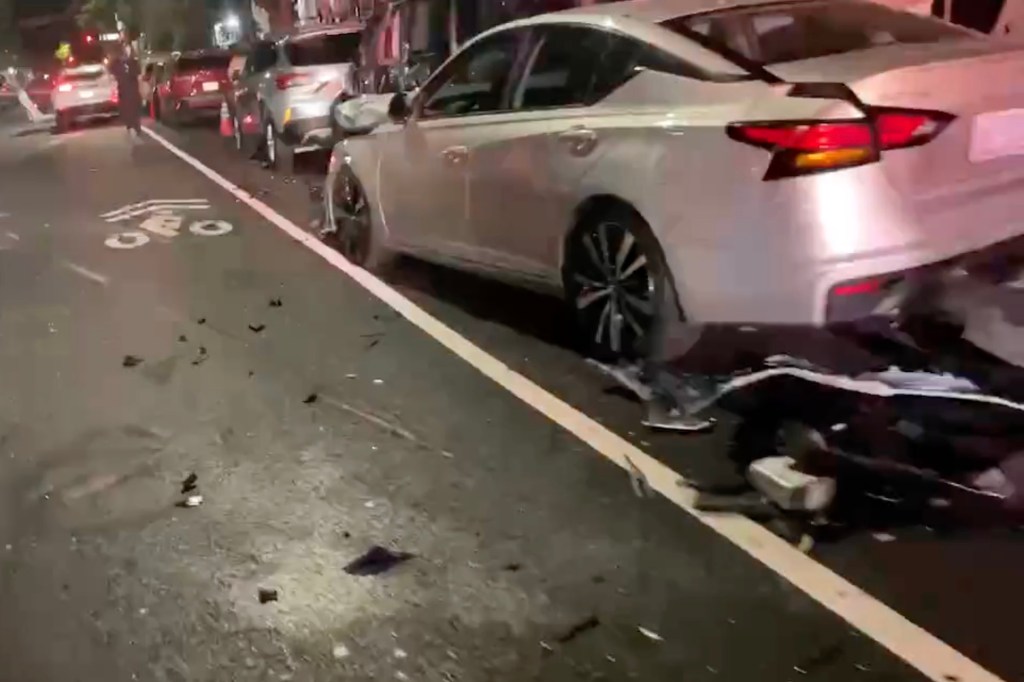 A Lamborghini crashed into at least 9 cars early this morning around 2741 Fulton St in Brooklyn